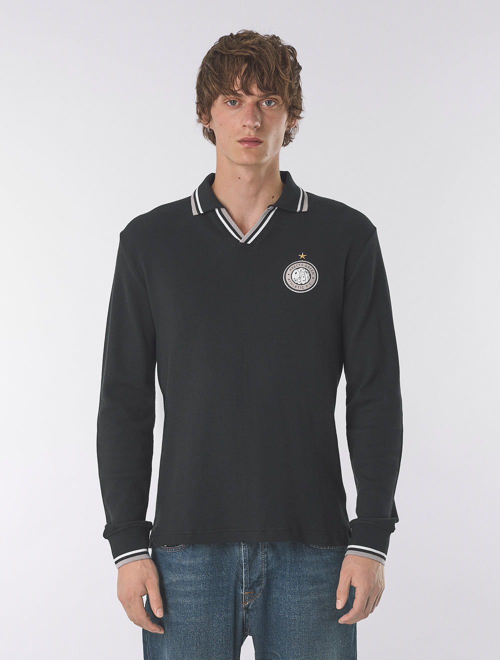 Black Kingsleigh Long Sleeve Polo
