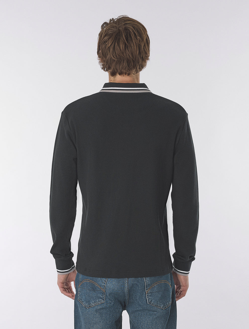 Black Kingsleigh Long Sleeve Polo