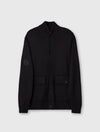 Black Temperance Funnel Neck Knit
