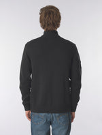 Black Temperance Funnel Neck Knit