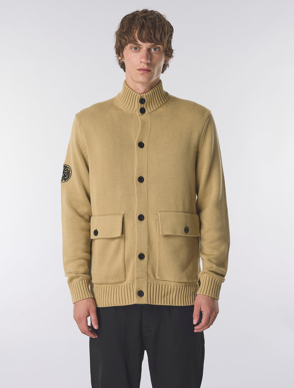 Camel Temperance Funnel Neck Knit