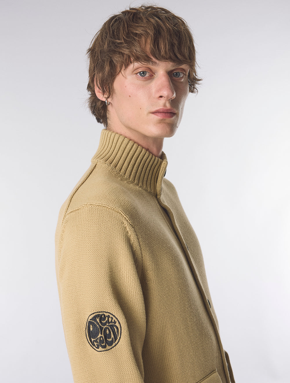 Camel Temperance Funnel Neck Knit