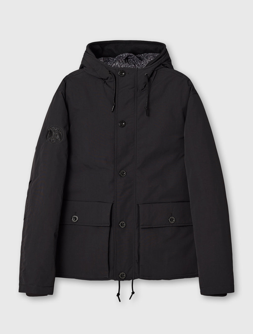 Black Coldwave Short Parka