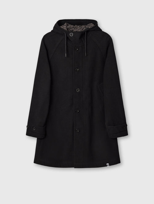 Black Wardour Wool Blend Parka