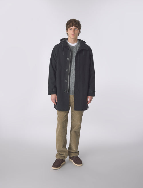 Black Wardour Wool Blend Parka