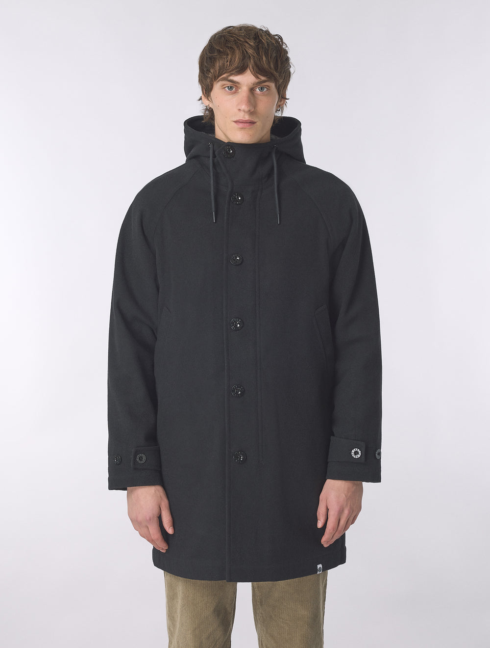 Black Wardour Wool Blend Parka