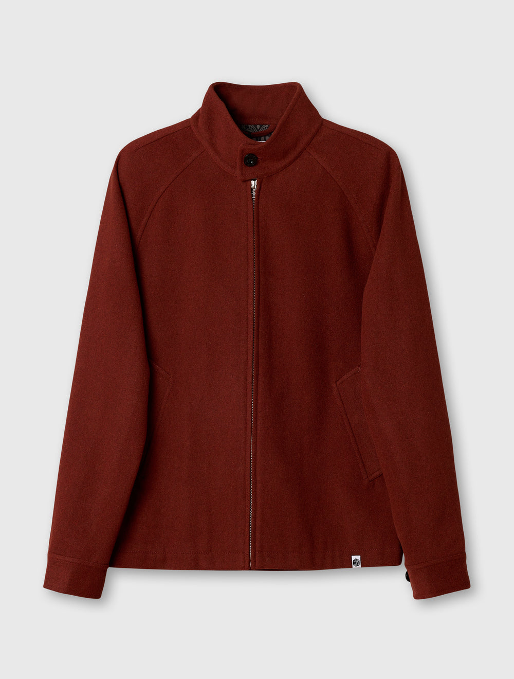 Red Wardour Wool Blend Harrington