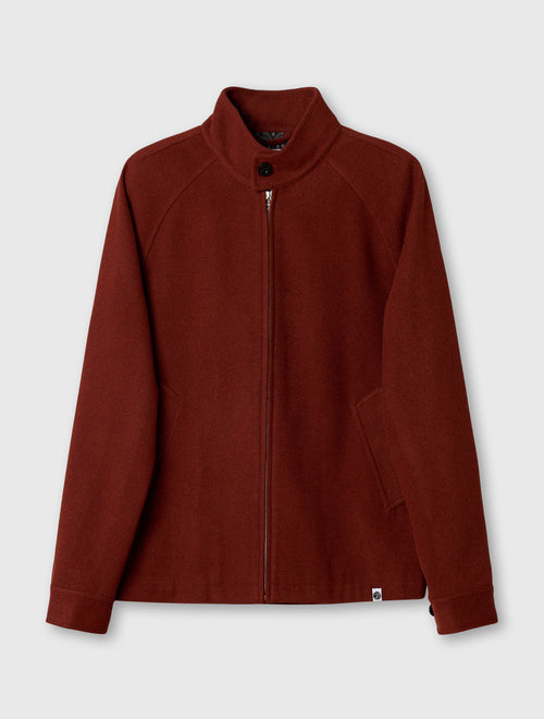 Red Wardour Wool Blend Harrington
