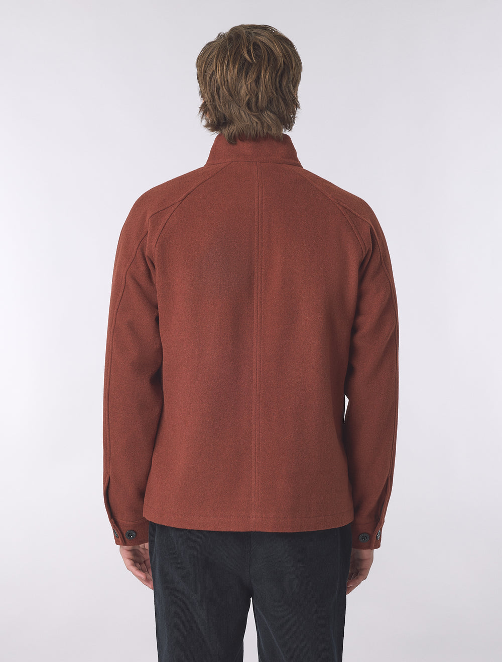 Red Wardour Wool Blend Harrington
