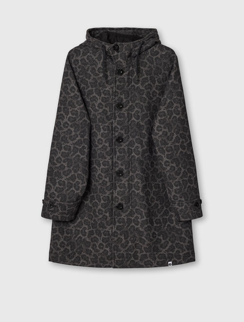 Black Voltaire Wool Blend Parka