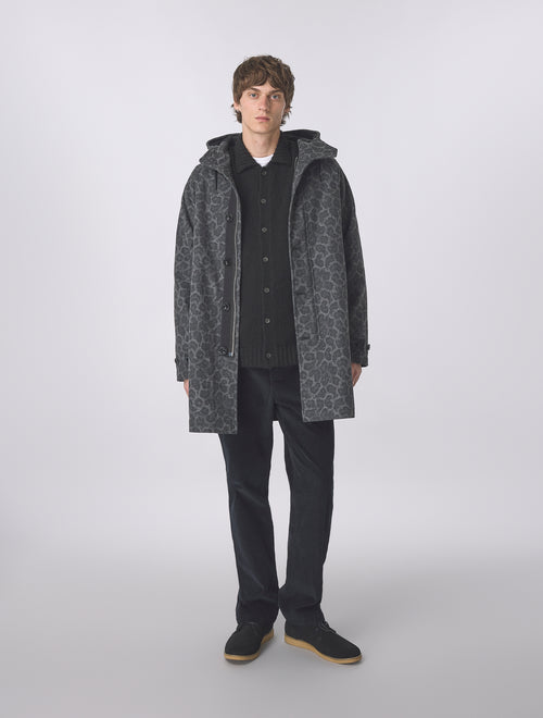 Black Voltaire Wool Blend Parka