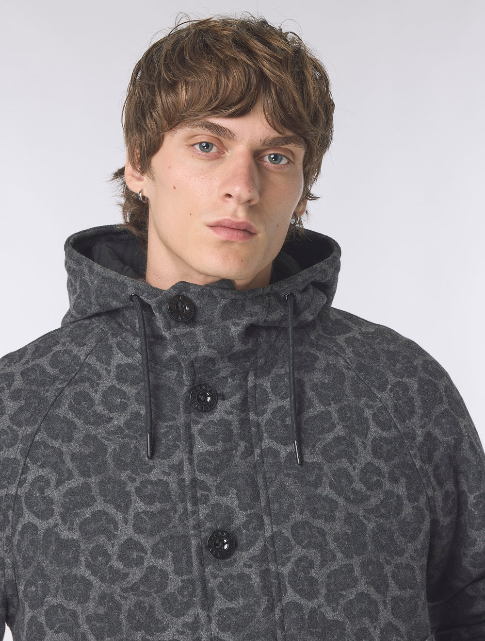 Black Voltaire Wool Blend Parka