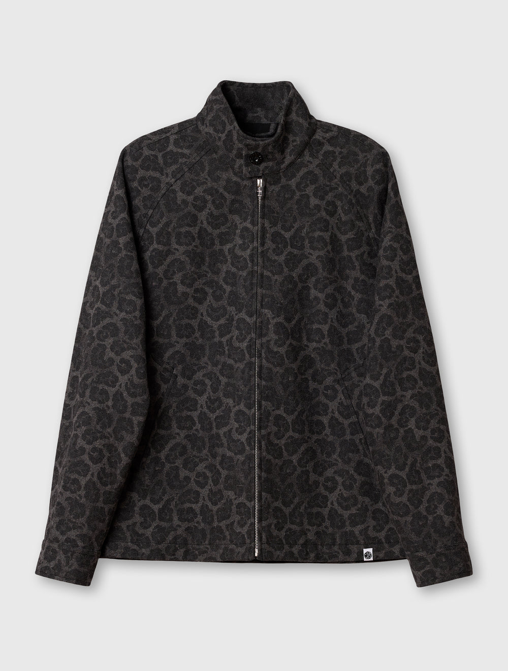 Black Voltaire Wool Blend Harrington