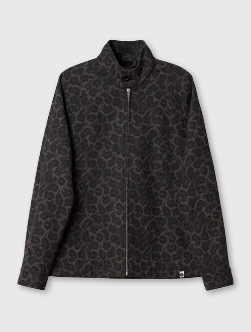 Black Voltaire Wool Blend Harrington