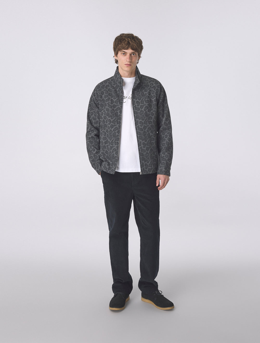Black Voltaire Wool Blend Harrington