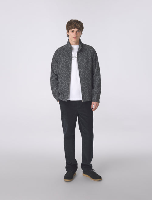 Black Voltaire Wool Blend Harrington