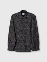 Black Rave On Linear Paisley Shirt