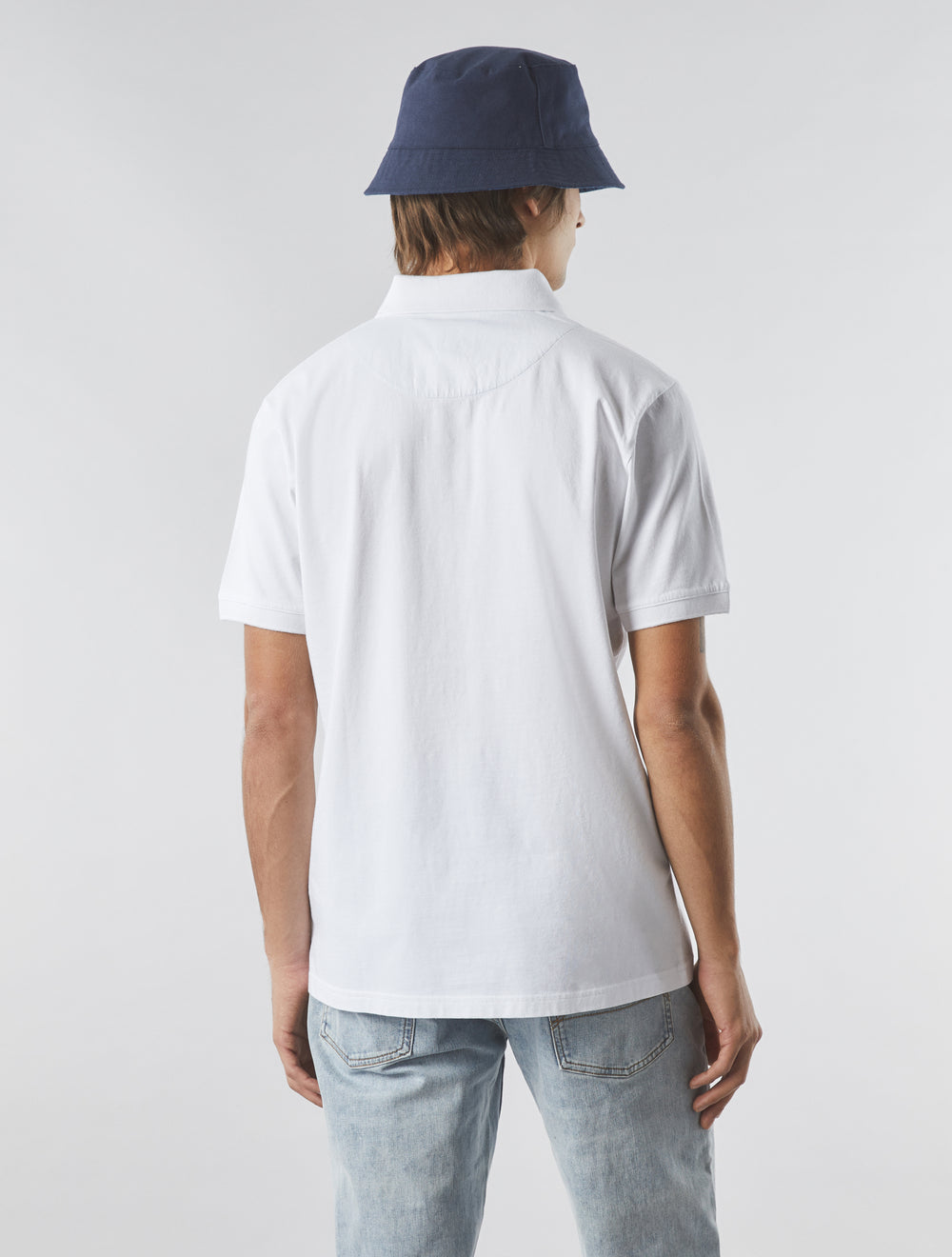White Jersey Polo