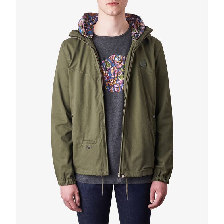 Cotton Zip Up Hooded Jacket | Pretty Green | Online Shop
