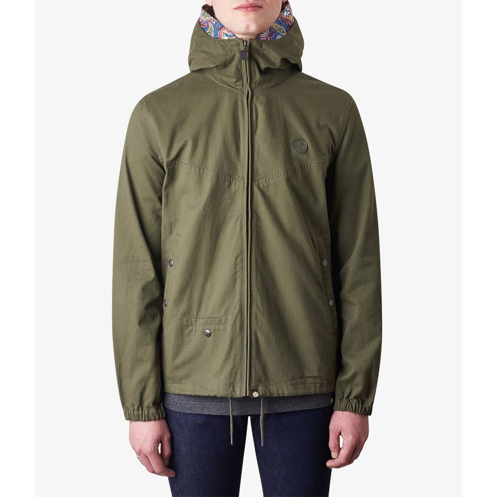 Cotton Zip Up Hooded Jacket | Pretty Green | Online Shop